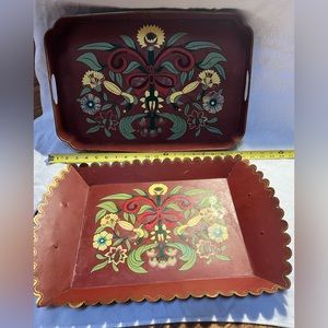 Vintage Tin Serving Trays